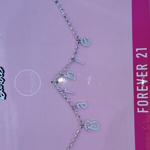 Forever 21 Barbie Silver Belly Chain/Belt With Rhinestone Design For The Sparkle